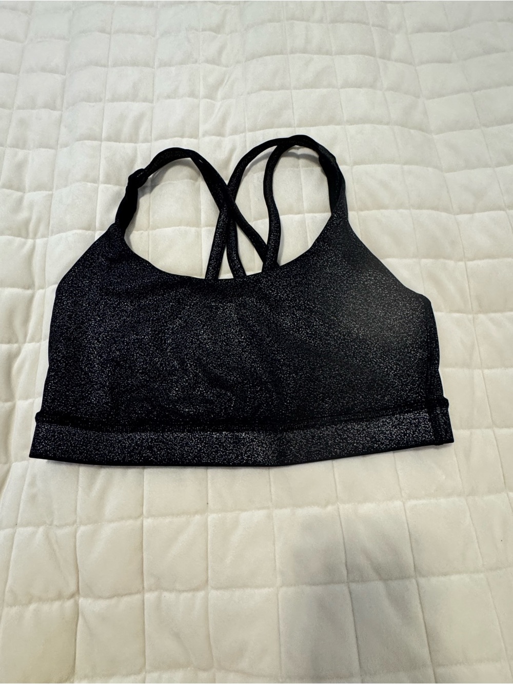 lululemon athletica Energy Sports Bra in Black Foil Size 6